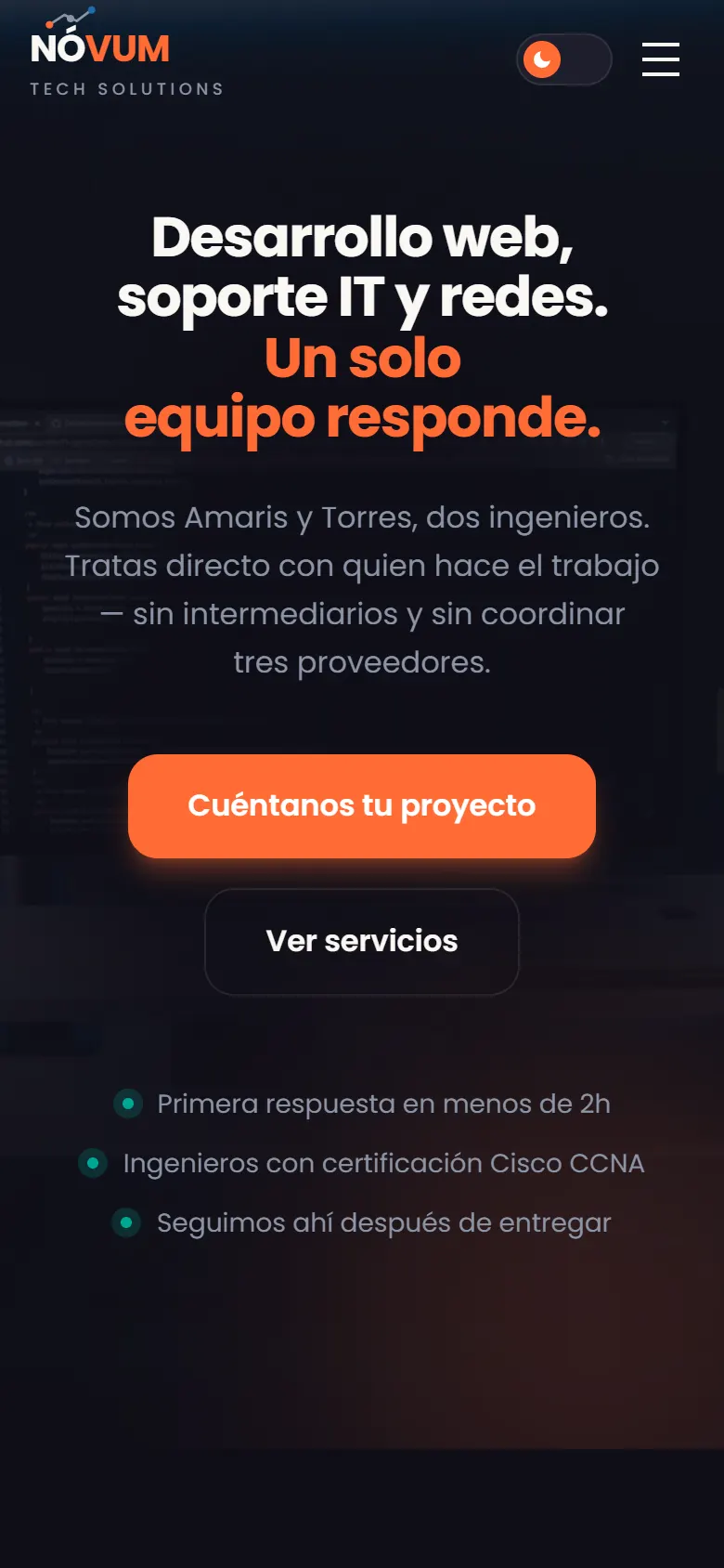 NÓVUM Tech Solutions en móvil
